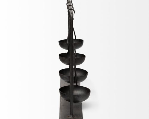 Mercana Enos 19L x 3W Black Metal 4 Bowl Ancient Spice Market Decorative Display - Image 4