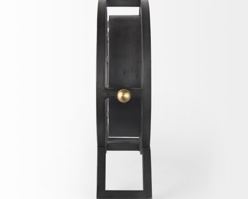 Mercana Gaston Gray Metal Circular Table Clock - Image 5