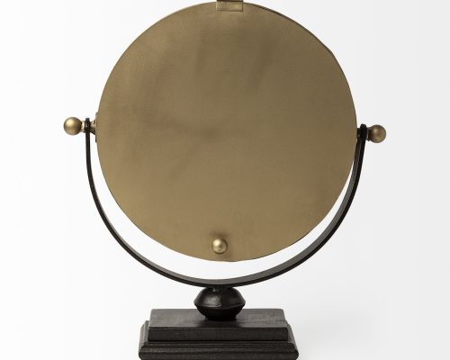 Mercana Houston Gold Metal Half Moon Base Table Clock - Image 6