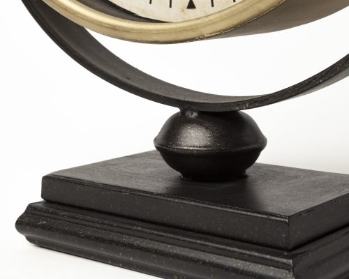 Mercana Houston Gold Metal Half Moon Base Table Clock - Image 11