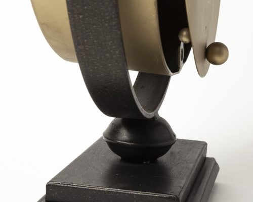 Mercana Houston Gold Metal Half Moon Base Table Clock - Image 12