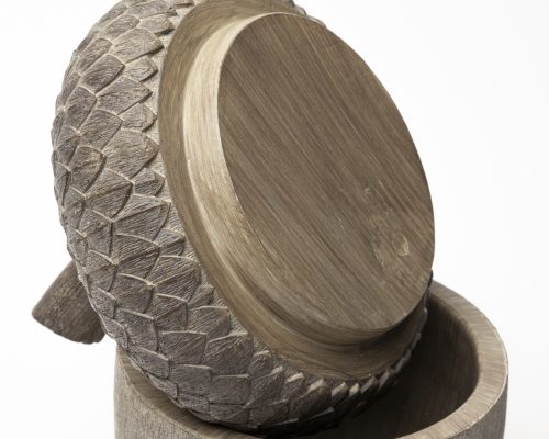 Mercana Mandor I (Small) 6L x 6W Brown Resin Acorn Box - Image 6