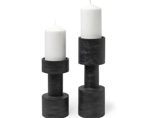Mercana Bolton I 3.9L x 3.9W x 10.6H Black Metal Table Candle Holders - Image 5