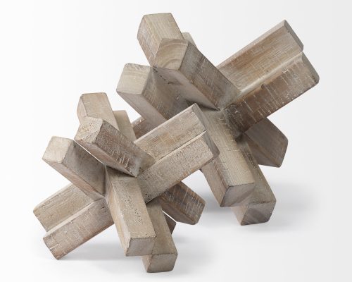 Mercana Vega II (Large) 7L x 7W Natural Wood Jack Object - Image 6