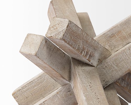 Mercana Vega II (Large) 7L x 7W Natural Wood Jack Object - Image 7