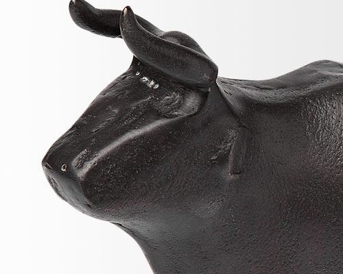 Mercana Taurus II 9L x 4W Black Cast Aluminum Bull Decorative Object - Image 8