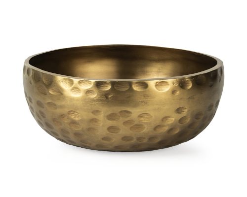 Alternative view of Mercana Karmel 12L x 12W Gold Hammered Aluminum Bowl