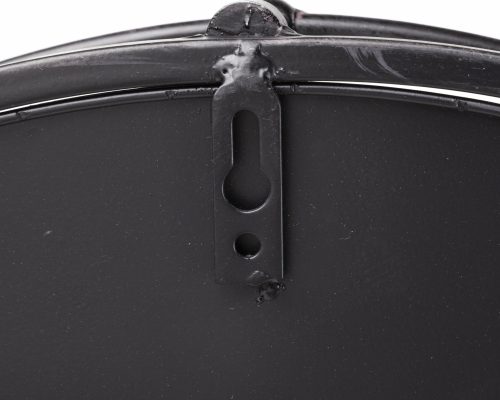 Mercana Kimbel 24L x 24W Black Metal Mirrored Base Round Tray - Image 11