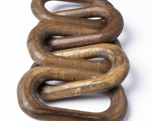 Mercana Alix 29L x 5W Brown Wooden Hand-Made 5 Link Chain - Image 7