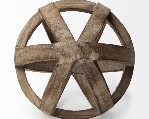 Mercana Tibik 8L x 8W Natural Wooden Orb - Image 3