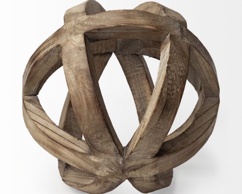 Mercana Tibik 8L x 8W Natural Wooden Orb - Image 5