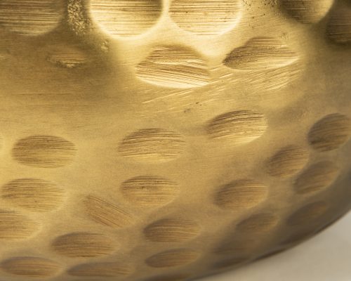 Mercana Karmel 12L x 12W Gold Hammered Aluminum Bowl - Image 8