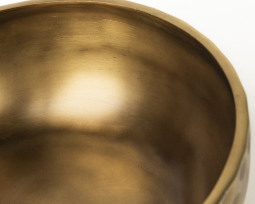 Mercana Karmel 12L x 12W Gold Hammered Aluminum Bowl - Image 9