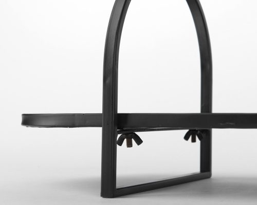 Mercana Evianna 30L x 7W x 7H Mirrored W/Black Metal Frame Tray - Image 6