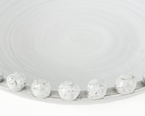 Mercana Basin 16" Round Off-White Glazed Decorative Bowl - Image 7