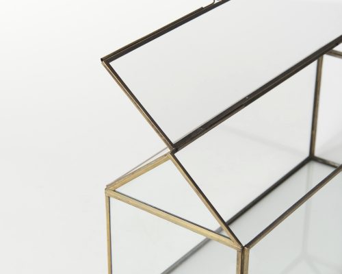 Mercana Hutt 16L x 6W x 9H Gold Glass Terrarium Box - Image 9