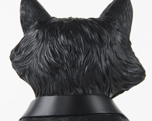 Mercana Murray 6.0L x 4.5W x 13.0H Black Painted Resin Fox in a Suit Bust - Image 7
