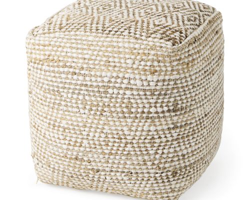Alternative view of Mercana Ekani 16.0L x 16.0W x 16.0H Cream/Beige Cotton Pouf