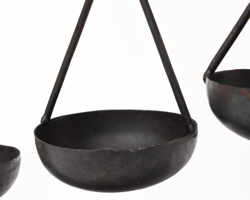 Mercana Enos 19L x 3W Black Metal 4 Bowl Ancient Spice Market Decorative Display - Image 6