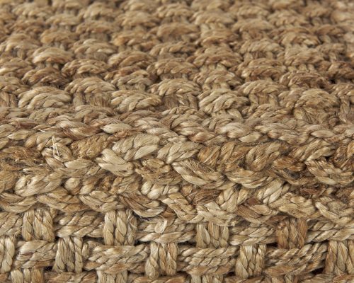 Mercana Aylin 16.5" Square Brown Jute Pouf - Image 6