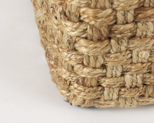 Mercana Aylin 16.5" Square Brown Jute Pouf - Image 8