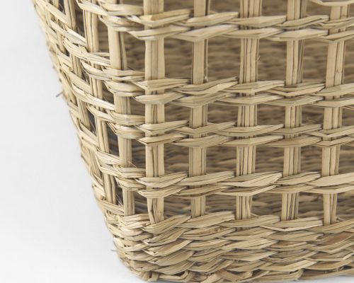 Mercana Bellisa 18.5L x 14.6W x 11.0H (Set of 2) Medium Brown Seagrass Rectangular Basket W/ Handles - Image 9