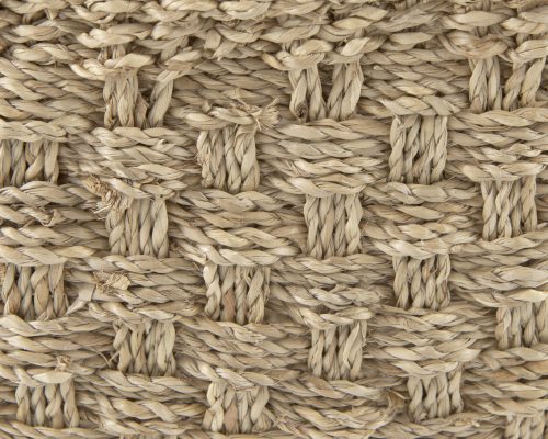 Mercana Emra (Set of 3) Light Brown Seagrass Rectangular Basket W/ Handles - Image 7