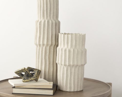 Mercana Cardon 23.0H Cream Ceramic Vase - Image 5