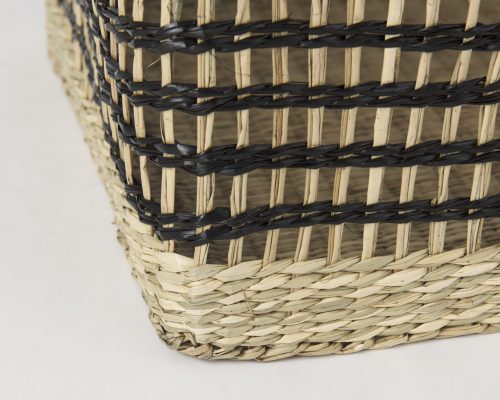 Mercana Nia (Set of 2) Light Brown Seagrass Rectangular Basket with Handles - Image 8