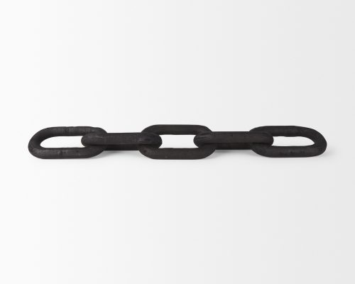 Mercana Alix 29.0L x 5.0W x 5.0H Black Wood Link Chain Decorative Object - Image 6