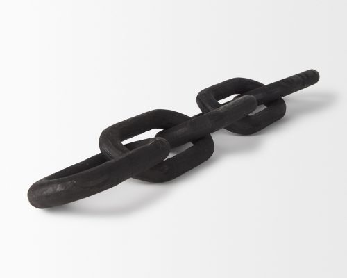 Mercana Alix 29.0L x 5.0W x 5.0H Black Wood Link Chain Decorative Object - Image 8