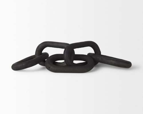 Mercana Alix 29.0L x 5.0W x 5.0H Black Wood Link Chain Decorative Object - Image 9