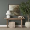 Mercana Ekani 16.0L x 16.0W x 16.0H Cream/Beige Cotton Pouf