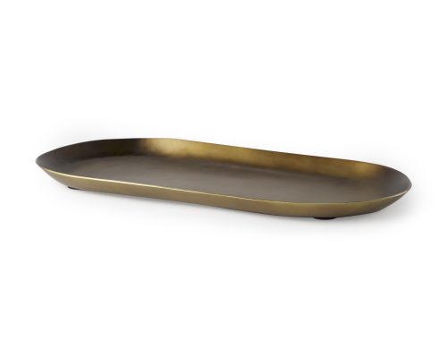 Alternative view of Mercana Payson 18.0L x 8.5W x 0.8H Aluminum Candle Tray