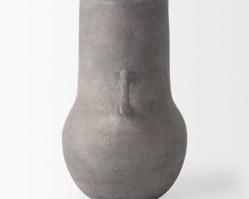 Mercana Armani 10.4H Brown-Gray Double Ear Ceramic Vase - Image 5