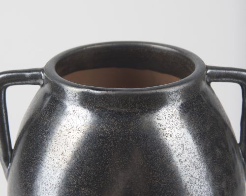 Mercana Kora Medium Dark Metallic Double Ear Vase - Image 7