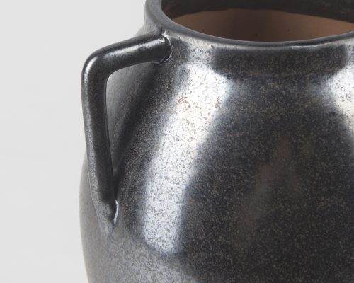 Mercana Kora Medium Dark Metallic Double Ear Vase - Image 9