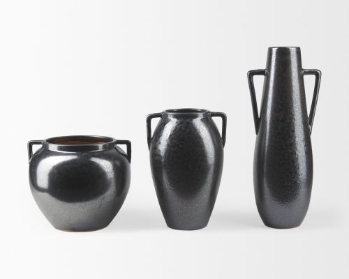 Mercana Kora Medium Dark Metallic Double Ear Vase - Image 11