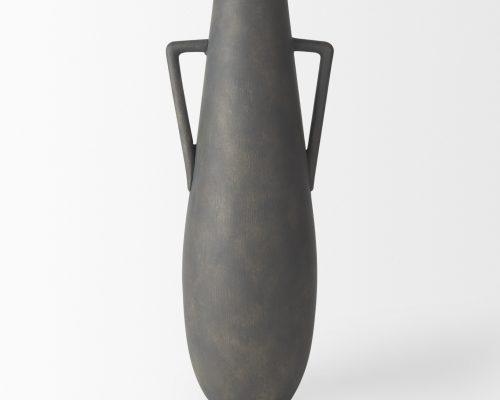 Mercana Kilian Tall Matte Brown-Gray Double Ear Vase - Image 3