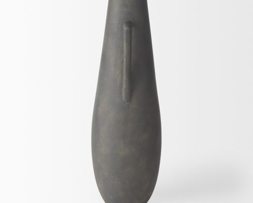 Mercana Kilian Tall Matte Brown-Gray Double Ear Vase - Image 4