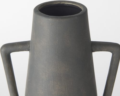 Mercana Kilian Tall Matte Brown-Gray Double Ear Vase - Image 6