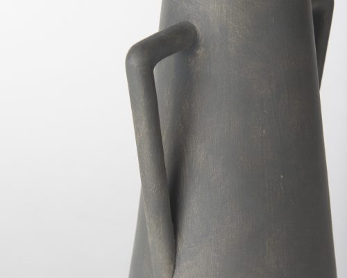 Mercana Kilian Tall Matte Brown-Gray Double Ear Vase - Image 8