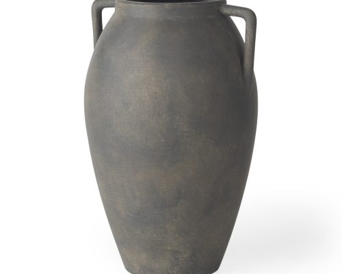 Mercana Kilian Medium Brown-Gray Double Ear Vase