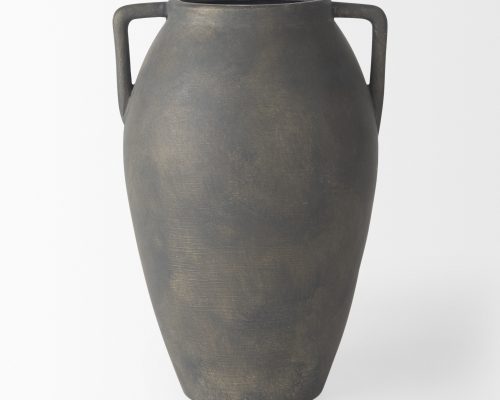 Mercana Kilian Medium Brown-Gray Double Ear Vase - Image 3