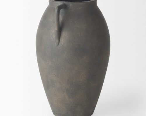Mercana Kilian Medium Brown-Gray Double Ear Vase - Image 5