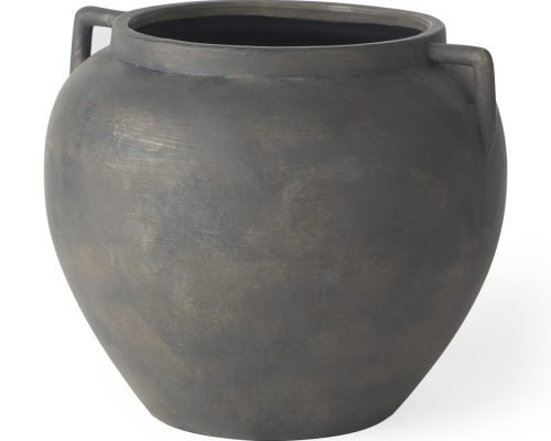 Mercana Kilian Short Brown-Gray Double Ear Vase