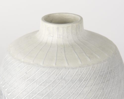 Mercana Blume 10H Off-White w/ Gray Textured Vase - Image 5