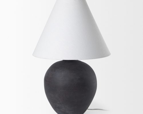 Mercana Marvin Black Ceramic Table Lamp - Image 4