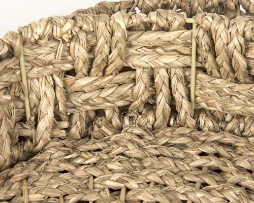 Mercana Haini Set of 2 Large Basketweave Seagrass Trays w/ Loop Handles - Image 7