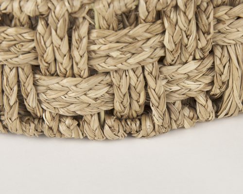 Mercana Haini Set of 2 Large Basketweave Seagrass Trays w/ Loop Handles - Image 11